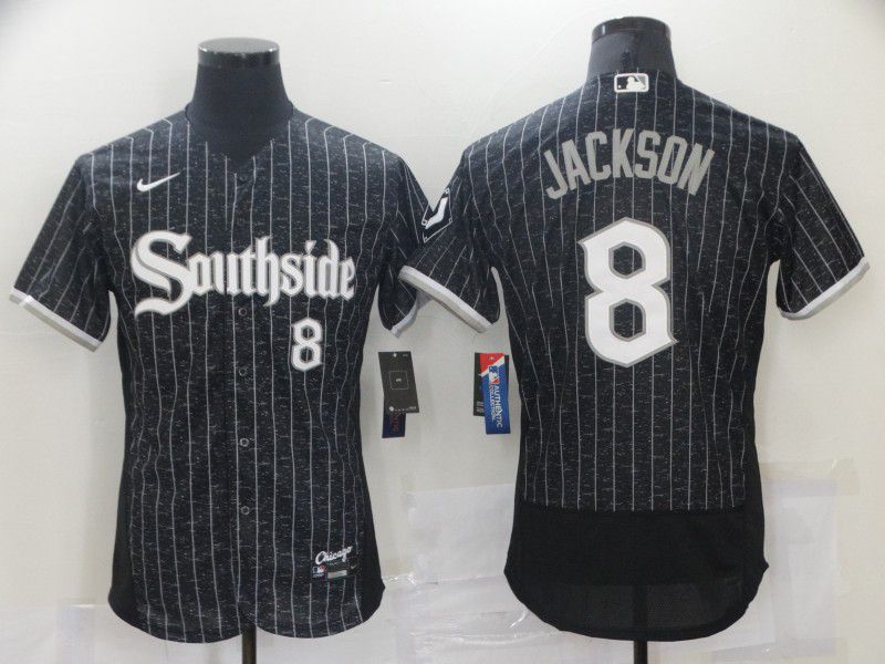 Men Chicago White Sox #8 Jackson City Edition Black Elite Nike 2021 MLB Jerseys->chicago white sox->MLB Jersey